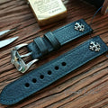 Handmade Cowhide Watch Strap Customization - Vintage Mulan Texture, Matte Finish, Italian Soft & Durable, Thickened, American Pin Buckle
