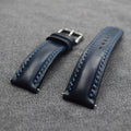 Horween Chromexcel Leather Watch Strap - Compatible with Longines Moonphase, Jaeger-LeCoultre, and Rolex Submariner (Green Dial)