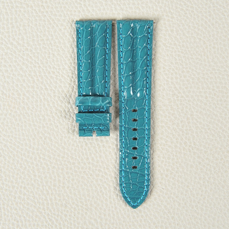 Soft Medium-Gloss American Alligator Leather Watch Strap for Men, Compatible with Blancpain Fifty Fathoms, 23mm