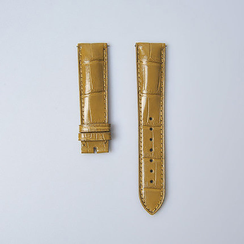 Soft Medium-Gloss American Alligator Leather Watch Strap for Men, Suitable for Jaeger-LeCoultre, Girard-Perregaux and IWC Watches