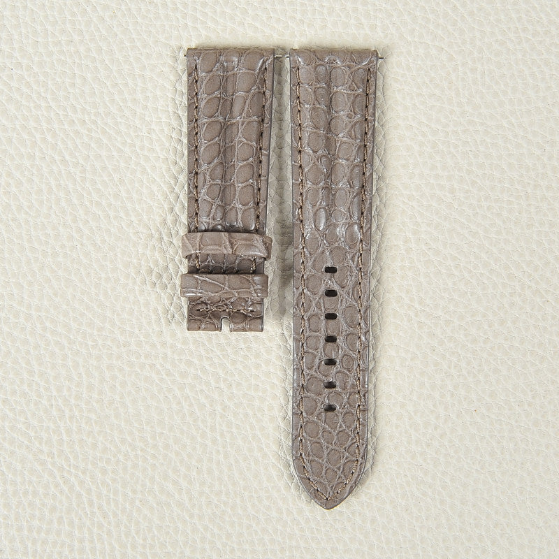 Soft Medium-Gloss American Alligator Leather Watch Strap for Men, Compatible with Blancpain Fifty Fathoms, 23mm