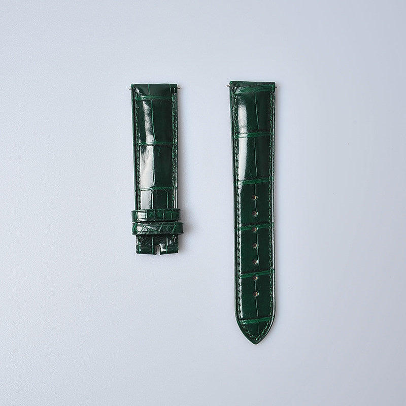 Soft Medium-Gloss American Alligator Leather Watch Strap for Men, Suitable for Jaeger-LeCoultre, Girard-Perregaux and IWC Watches