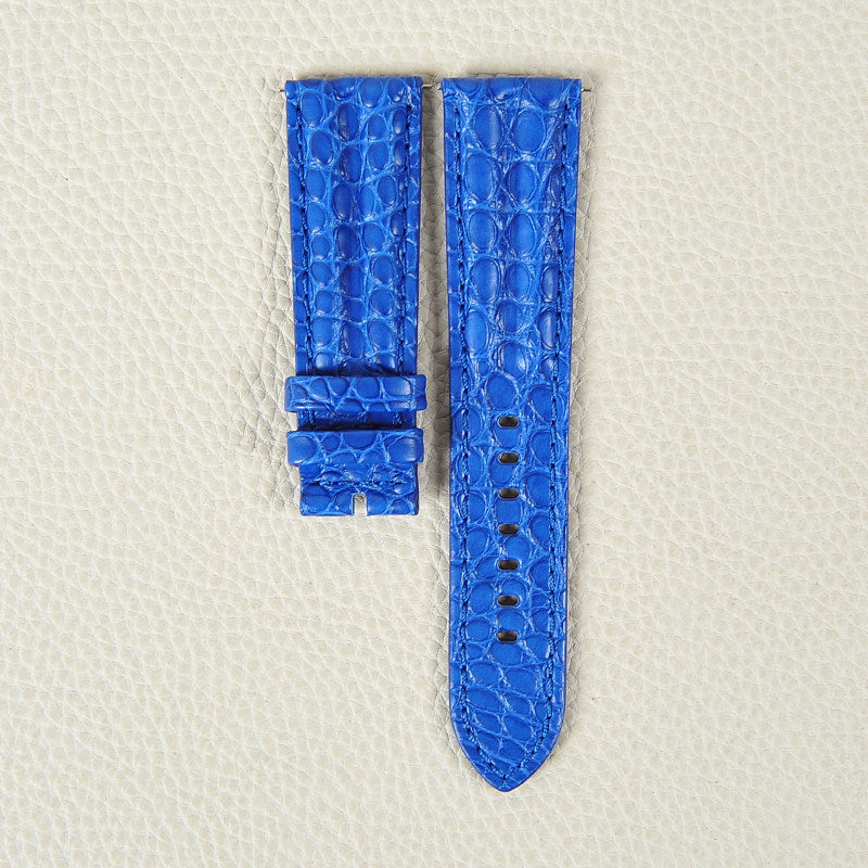 Soft Medium-Gloss American Alligator Leather Watch Strap for Men, Compatible with Blancpain Fifty Fathoms, 23mm