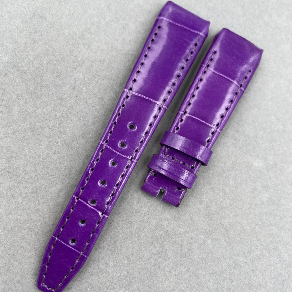 Double-Sided Crocodile Leather Watch Strap Compatible with Franck Muller V45