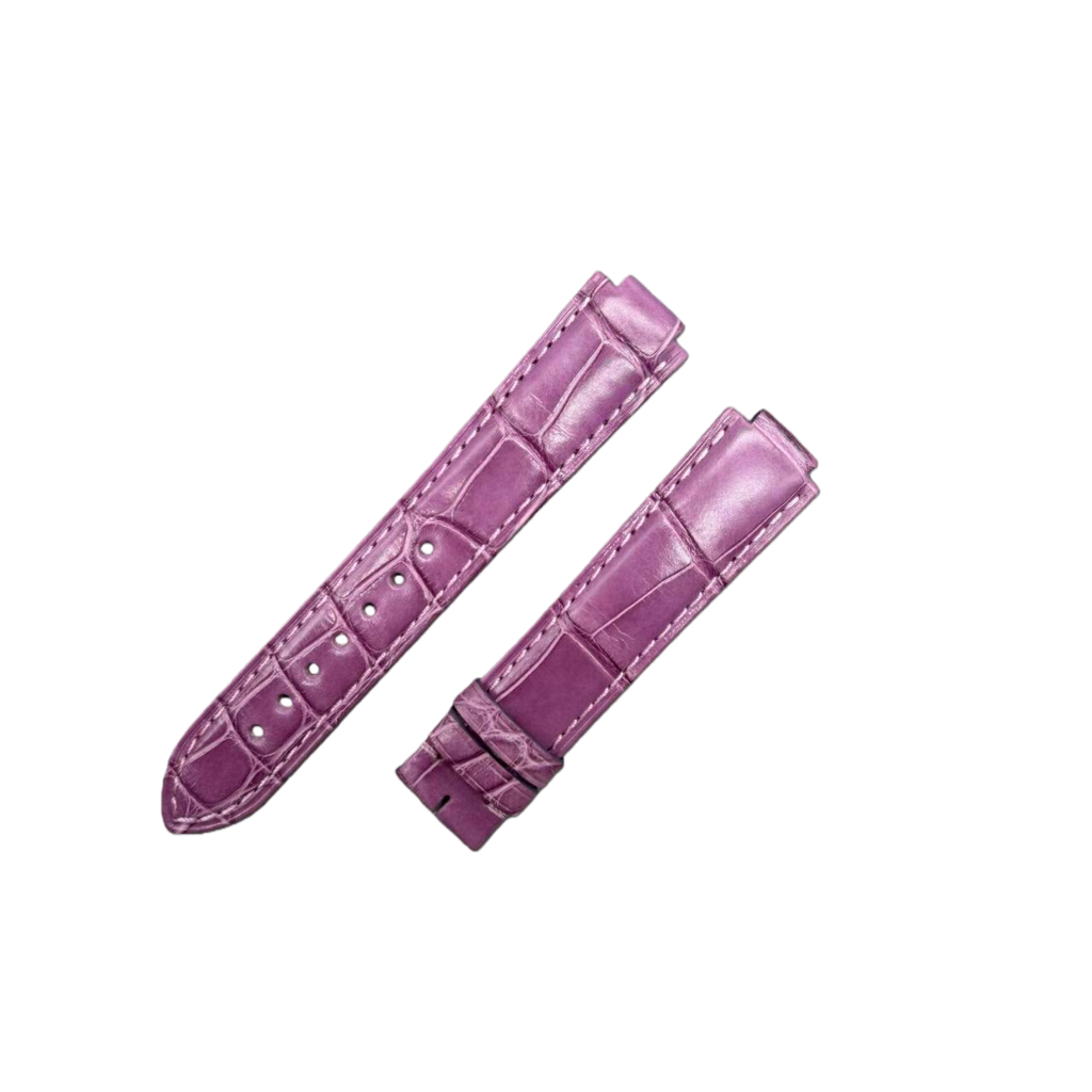 Compatible with Cartier Ballon Bleu Purple Pin Buckle Crocodile Leather Strap