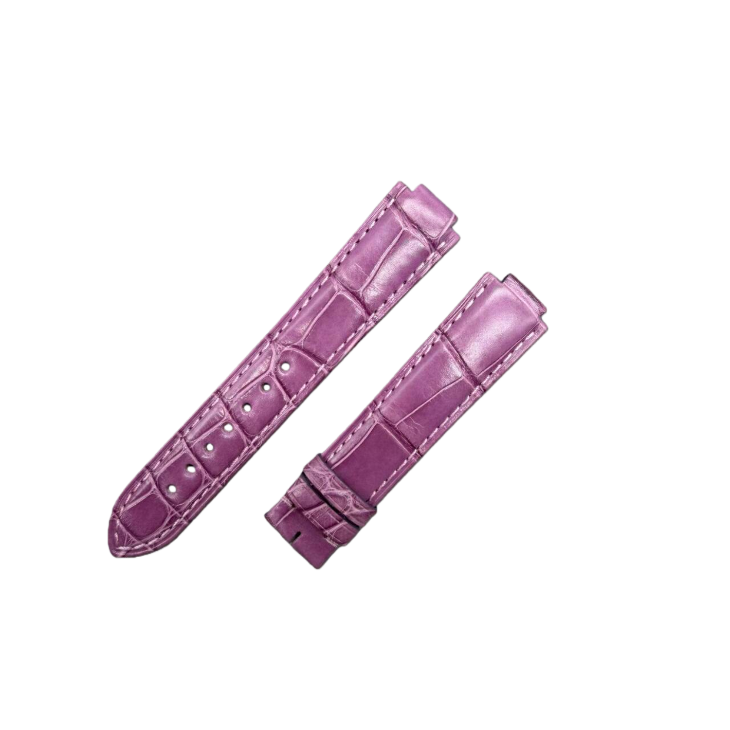 Compatible with Cartier Ballon Bleu Purple Pin Buckle Crocodile Leather Strap