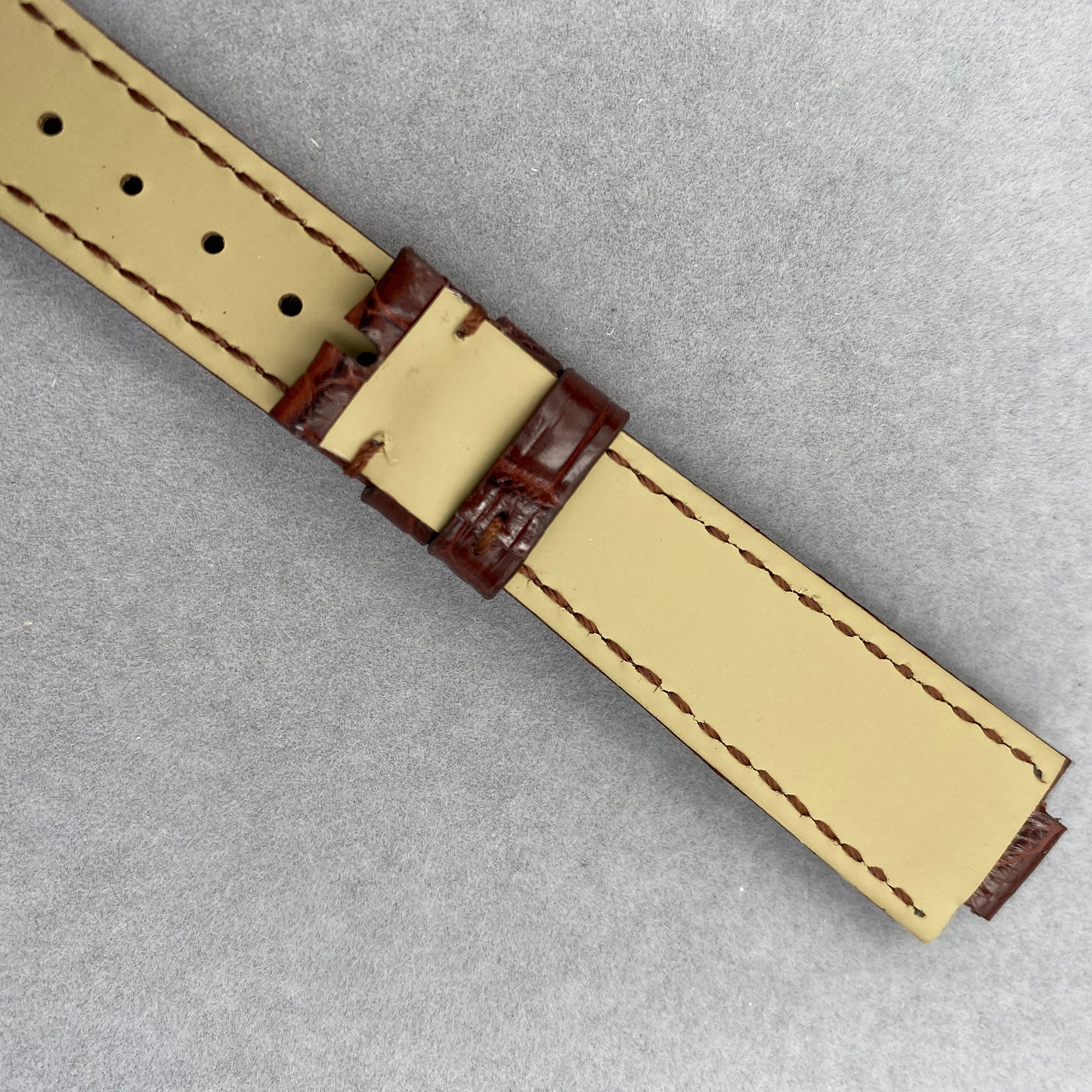 Compatible with Raymond Weil Women's Notched End Watch Strap for Model 2935-PCS-00659 | Crocodile Leather & Genuine Leather Watch Strap