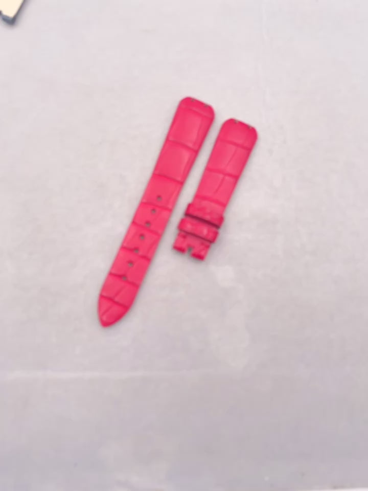 Alligator Leather Watch Strap for BVLGARI DIVAS' DREAM 102840 Series - Women's Red Alligator Leather Strap