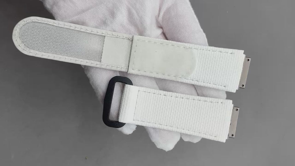 Compatible with Richard Mille RM035 & RM055 Velcro Watch Strap - White