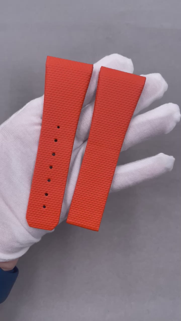 Custom Handmade Nylon Texture Fluororubber Watch Strap for OMEGA Constellation Series (Model: 1819.51.91, 28mm)