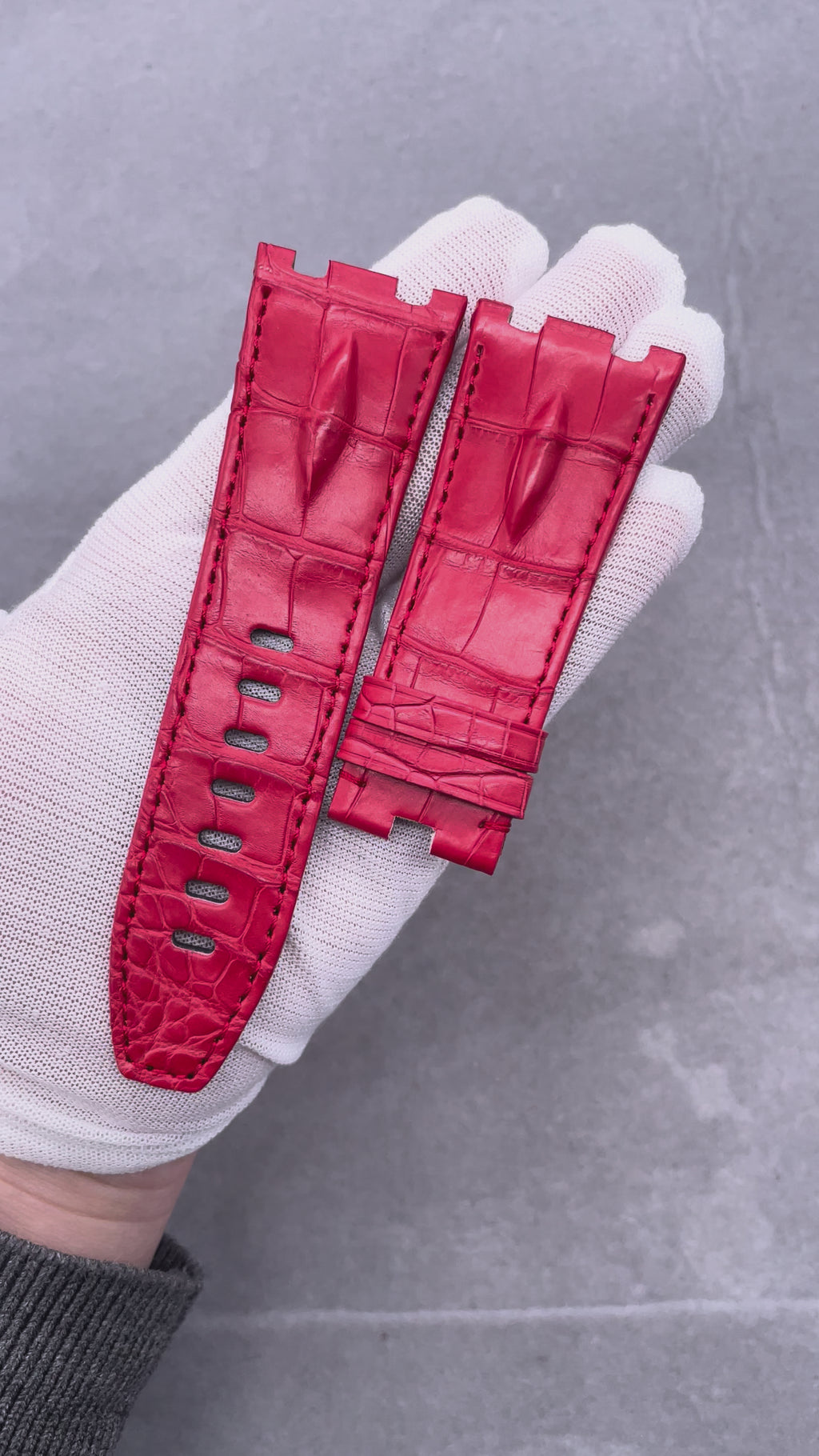 Compatible with Audemars Piguet, Crocodile Backbone Leather Watch Strap