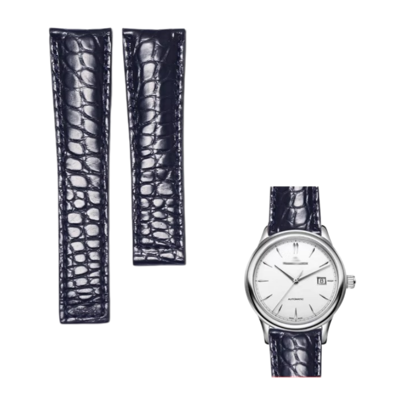 American alligator watch strap, fits Maurice Lacroix Pontos PT6158 PT6098 men's watch, genuine leather 20MM