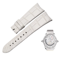 Genuine alligator watch strap, replacement for GP Girard-Perregaux 49860D, curved end, for women