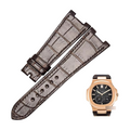 American alligator watch strap, replacement for PP Patek Philippe 5712R Nautilus men's watch