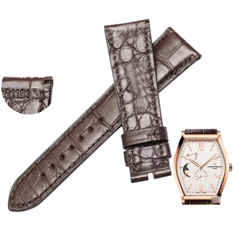 American alligator watch strap, fits V.C Vacheron Constantin Malte 7000M