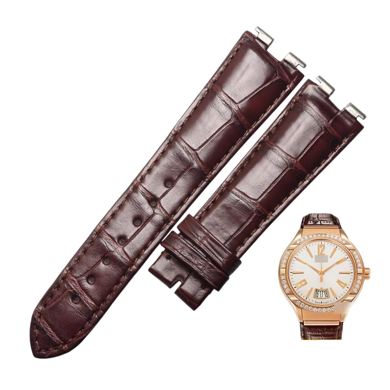 Genuine ALLIGATOR leather replacement watch strap, dedicated for Piaget Polo G0A31159, for men