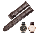 Genuine cowhide leather watch strap, replacement for V.C Constantin, with butterfly clasp, for men