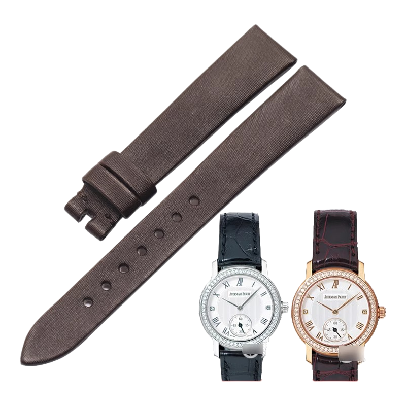 Alligator watch strap, replacement for Audemars Piguet Contemporary 77209 77239, curved end, thin style