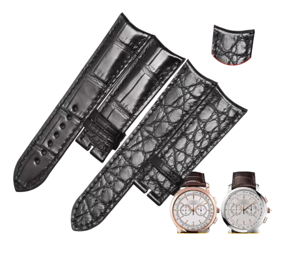 Genuine alligator watch strap, replacement for V.C Constantin Patrimony 86020, 22MM curved end