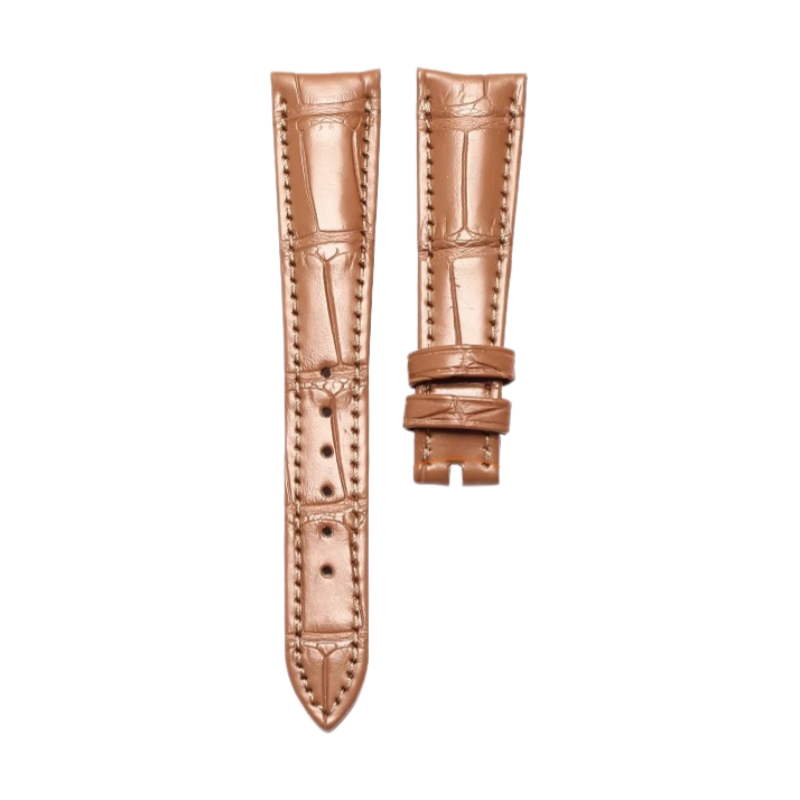 Alligator watch strap, replacement for Audemars Piguet Contemporary 77209 77239, curved end, thin style
