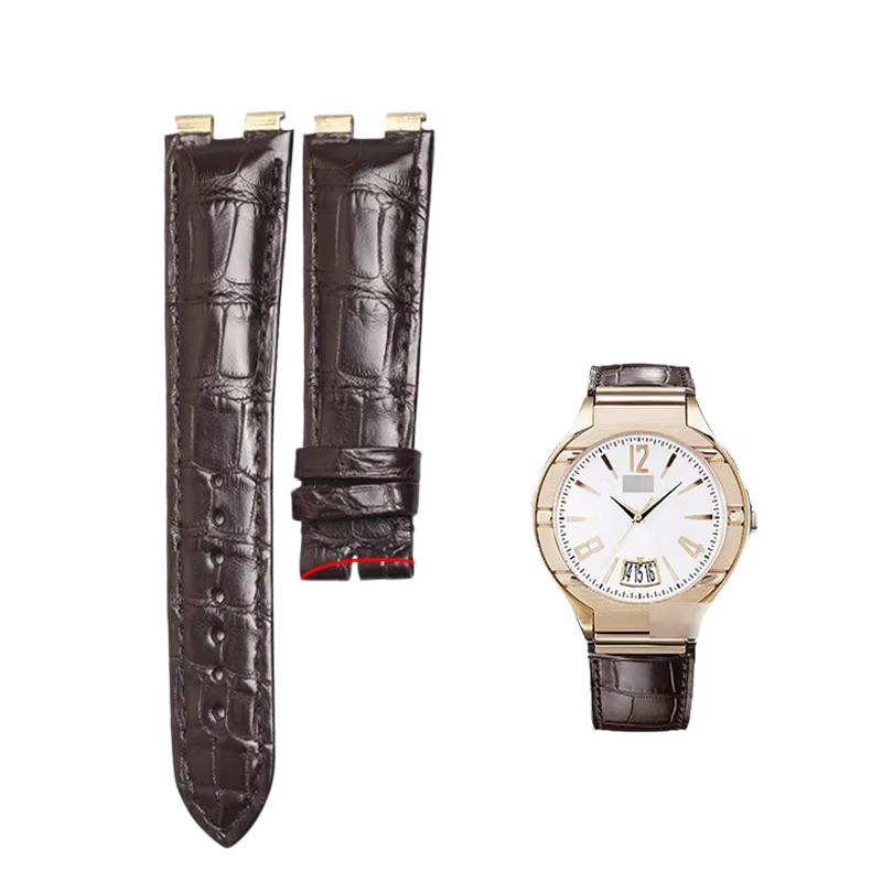 Genuine ALLIGATOR leather replacement watch strap, dedicated for Piaget Polo G0A31159, for men