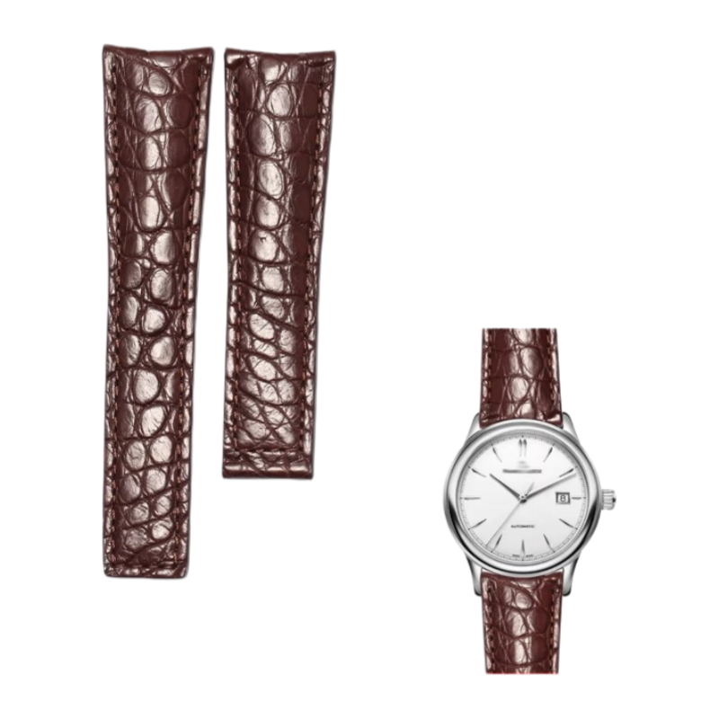 American alligator watch strap, fits Maurice Lacroix Pontos PT6158 PT6098 men's watch, genuine leather 20MM