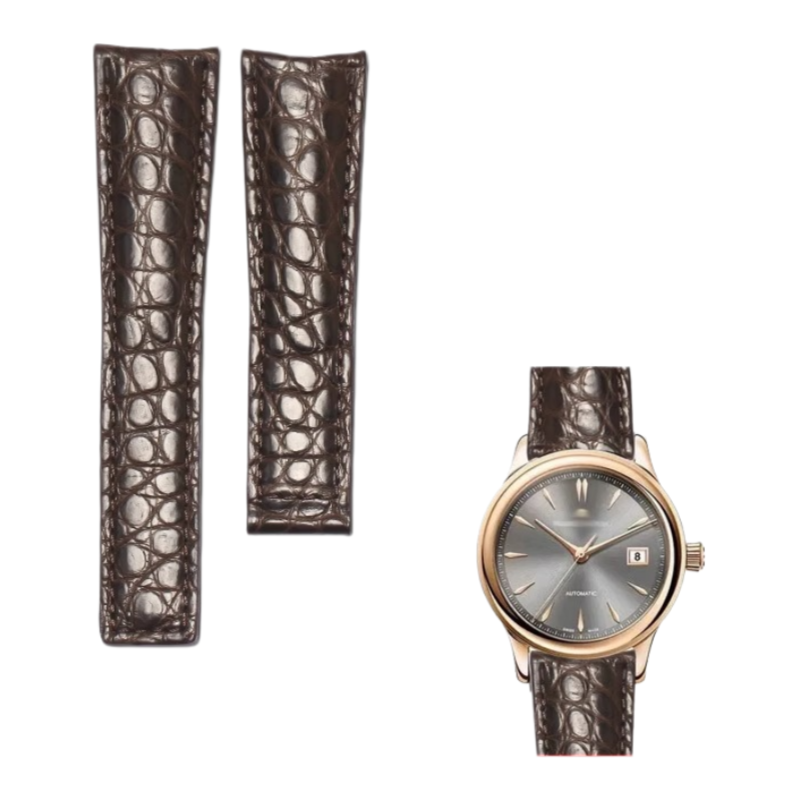 American alligator watch strap, fits Maurice Lacroix Pontos PT6158 PT6098 men's watch, genuine leather 20MM