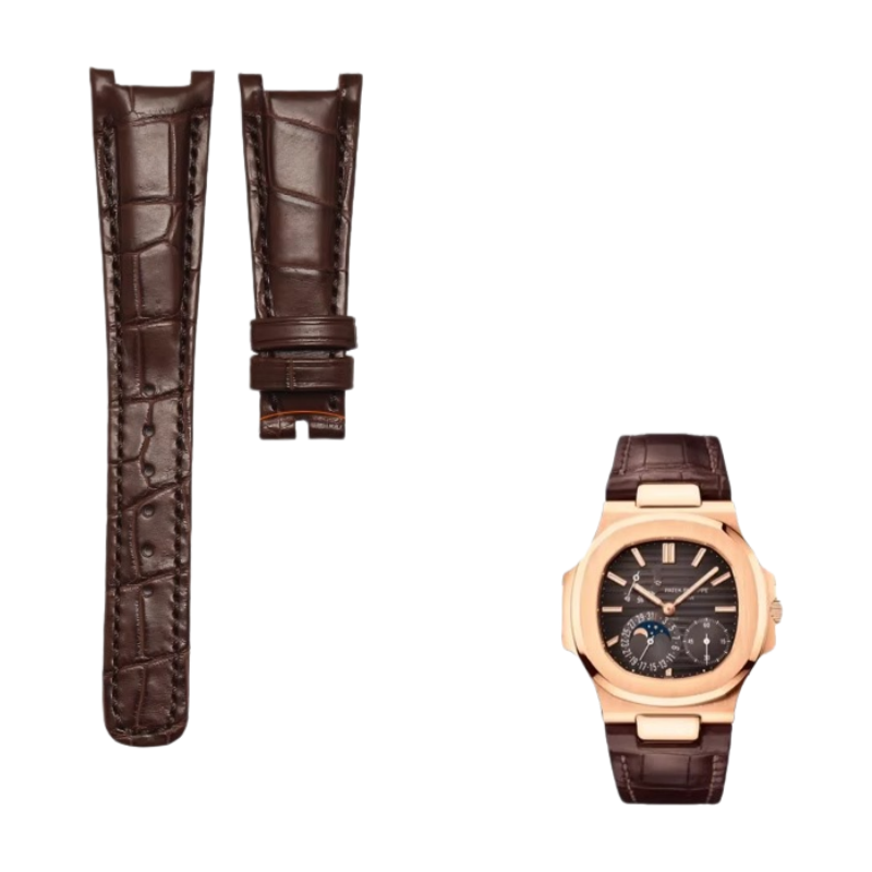 American alligator watch strap, replacement for PP Patek Philippe 7010R Nautilus, custom for women