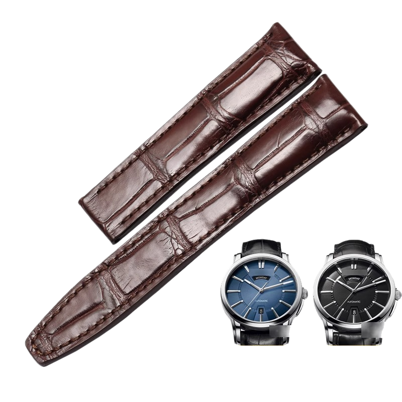 American alligator watch strap, fits Maurice Lacroix Pontos PT6158 PT6098 men's watch, genuine leather 20MM